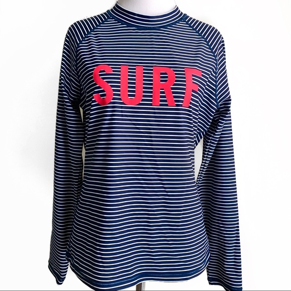 GAP Other - Gap Navy Striped Surf Long Sleeve Rash Guard